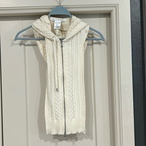 Veronica Beard hooded cable knit dickey